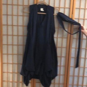 Navy cotton billowy dress